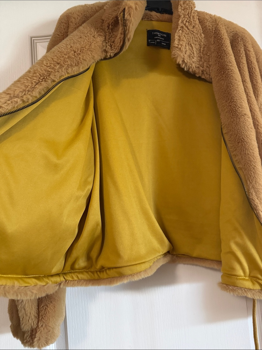 Cozy Faux-Fur Puffer Jacket in Camel - Picture 7 of 7